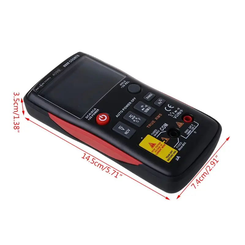 

RM409B Digital Multimeter Button 9999 Counts Accuracy Measuring With Analog Bar Graph AC DC Voltage Ammeter Current Ohm Auto