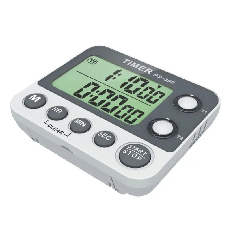 

2 Channel Timer Stopwatch Kitchen Cooking Countdown Alarm Clock Reminder 0.01s K3KD