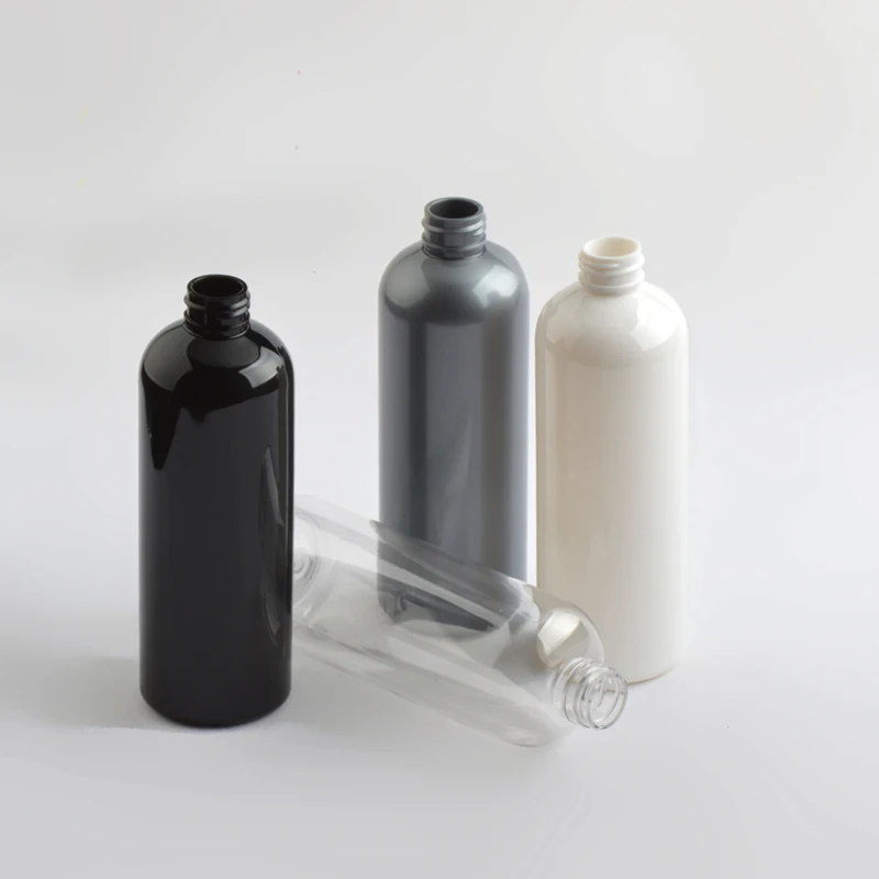 300ml bottle refillable Gold Pump PET Empty bottles for shampoo soap pump dispenser silver cover plastic 10oz pearl gray | Красота и
