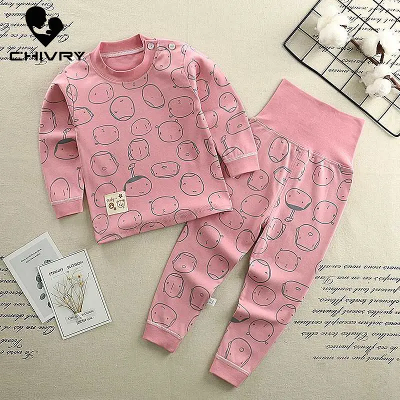 Пижамный комплект для новорожденных мальчиков и девочек Милая Повседневная