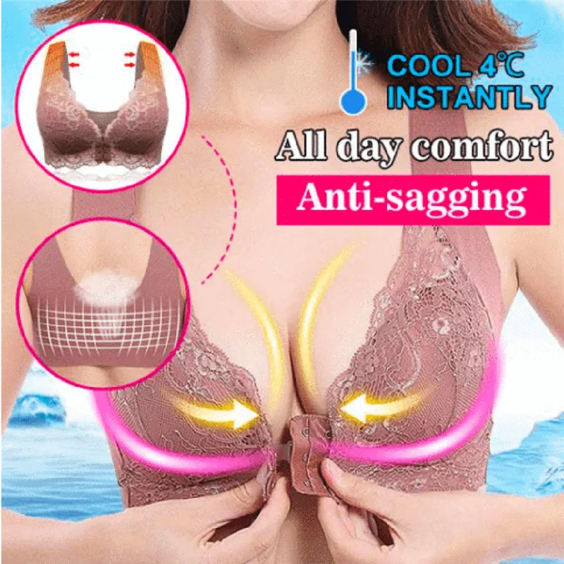 Женский Регулируемый спортивный сверхэластичный дышащий кружевной бюстгальтер