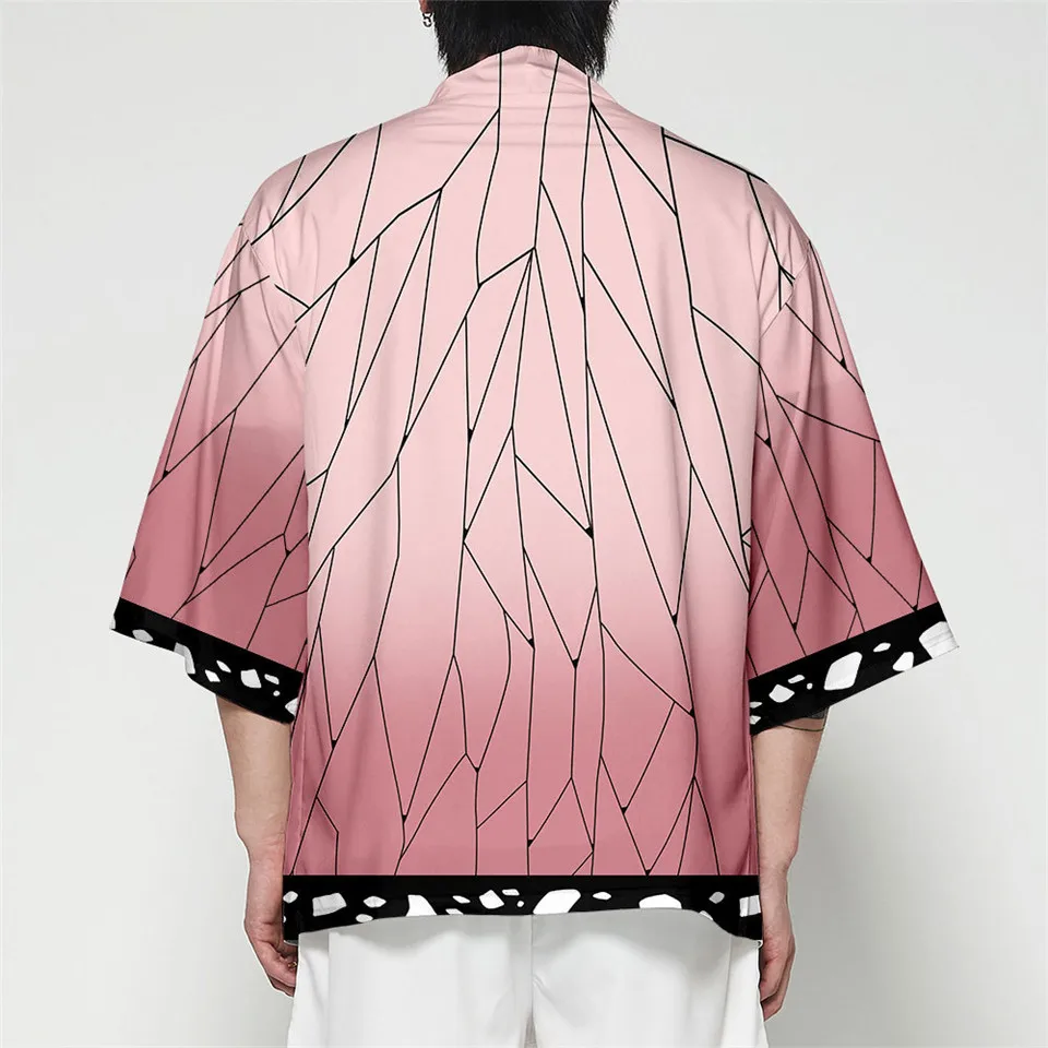 Demon Slayer Kimetsu no Yaiba 3D полный принт японского Аниме кимоно Haori Yukata Косплей Женщины/Мужчины Лето Повседневная крутая уличная одежда