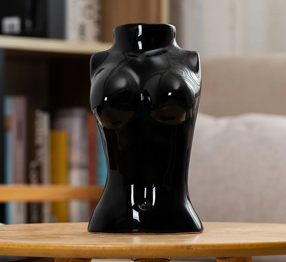 Керамические вазы статуя бюста цветочное искусство Цветочная композиция настольные украшения блестящая