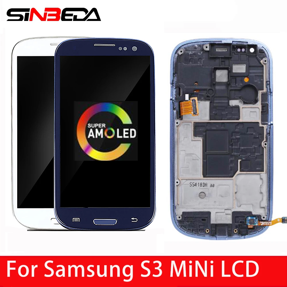 100% супер AMOLED ЖК дисплей для Samsung Galaxy S3 Mini I8190 I8190N I8195 экран сенсорный дигитайзер в