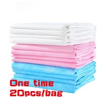 20pcsbag waterproof beauty salon table bed sheet solid polyester flat sheet for treatment spa disposible massage sheet 75175cm
