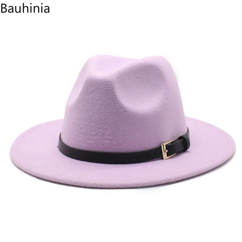 Белого цвета из шерсти Для женщин Шапки Шляпа С Широкими Полями Фетровая с