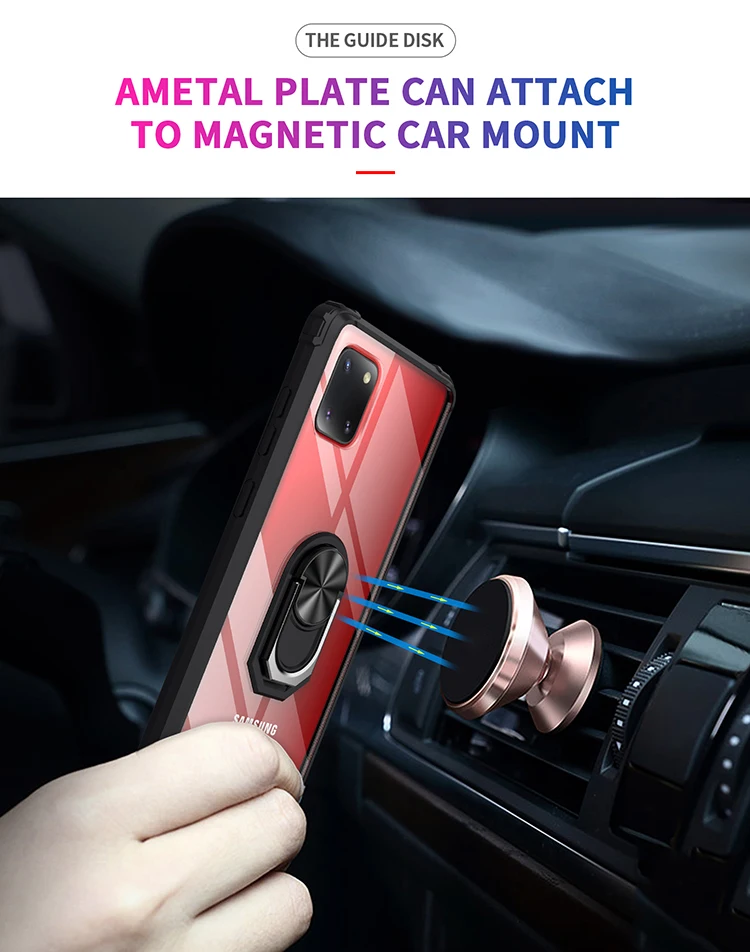 Чехол для Samsung Galaxy Note 10 Lite бронированный Прозрачный ударопрочный чехол в стиле