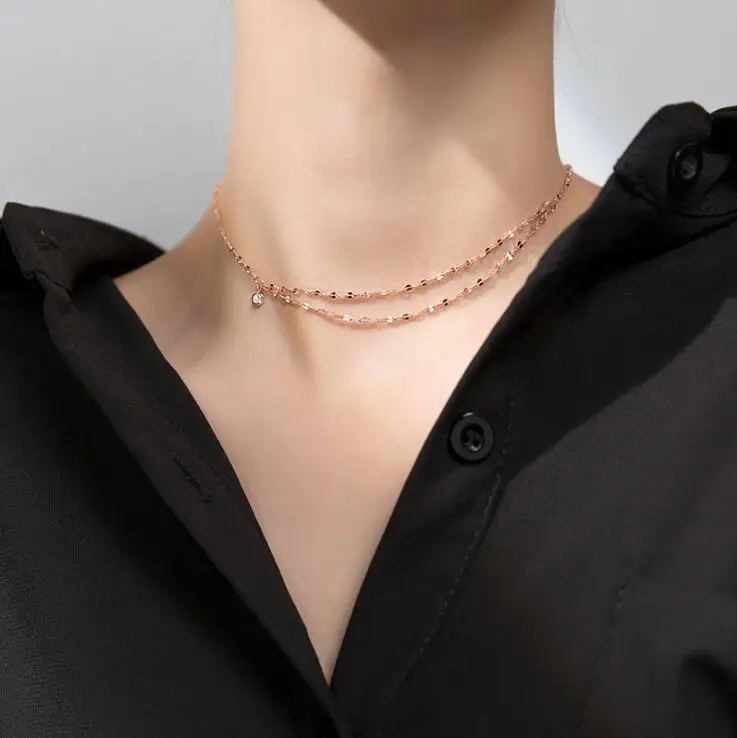 

Silver Choker Necklaces 925 Sterling Silver Pendants Necklaces with CZ