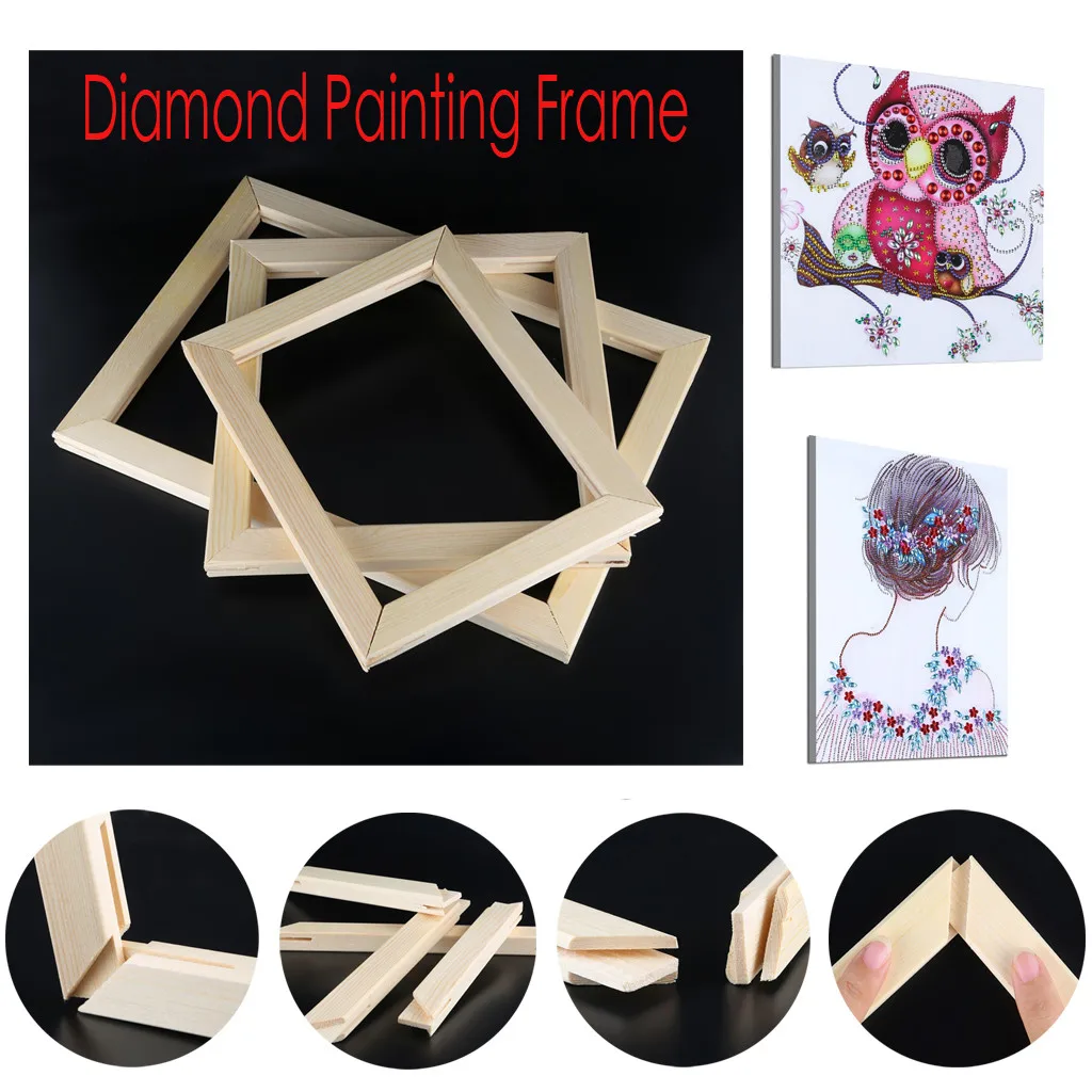5D DIY Diamond Painting Frame Photo Picture Cross Stitch Embroidery Wooden Canvas Frames | Дом и сад