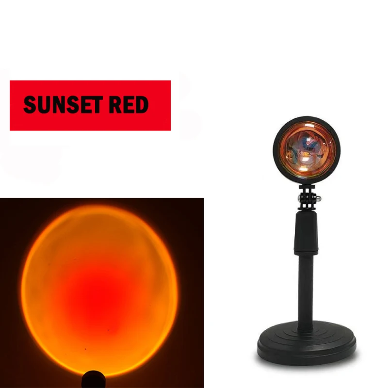 

USB закат Радуга красный лазерный проектор лампа Ночной светильник солнце проекции Спальня украшения стены светильник Кофе магазин Освещен...