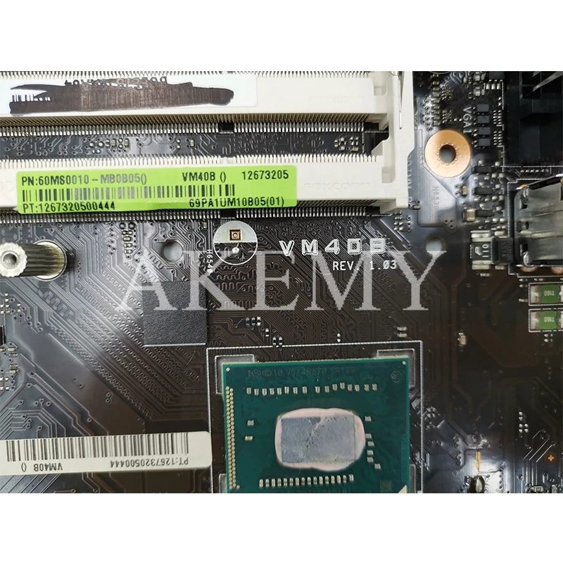 Материнская плата VM40B для ноутбука ASUS VivoPC с USB3/SATA3 17*17 ITX основная плата с процессором 1007U.