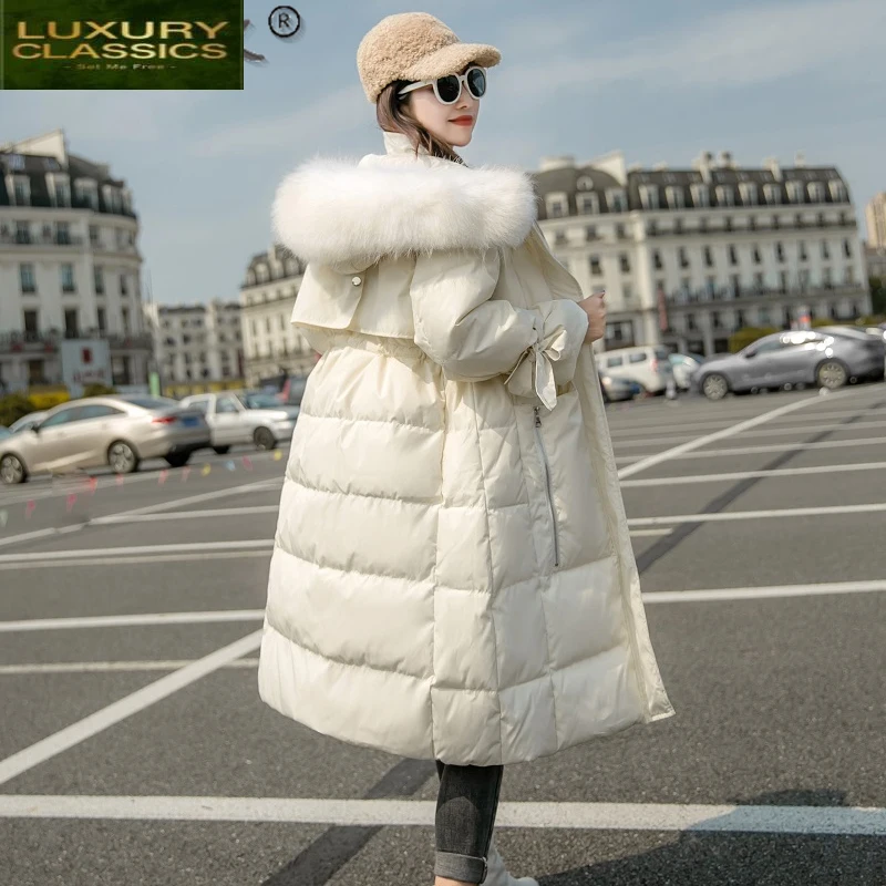 

Пуховик женский зимний с капюшоном и меховым воротником, 178