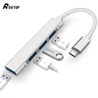 4 порта USB 3,0 Тип C мультиразветвитель адаптер с блоком питания разветвитель адаптер для Windows Mac ноутбуков ПК компьютеров аксессуары