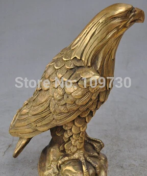 Бесплатная доставка 7 дюймов тибетская бронза медь резное животное Орел птица