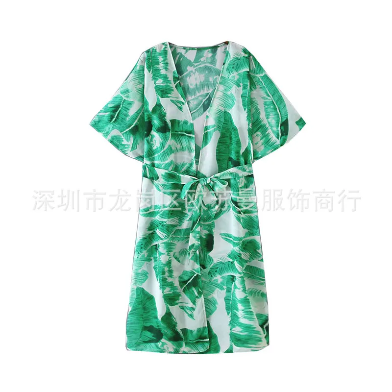 

Kaftan Beach Swimsuit Beach Dress Cape Saida De Praia For The Sea And Capes 2020 Wise Women New Printed Chiffon Spandex Print