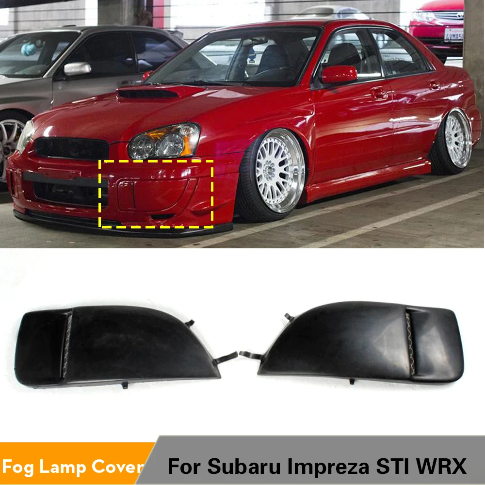 Черная передняя противотуманная светильник боковая крышка бампера для Subaru Impreza