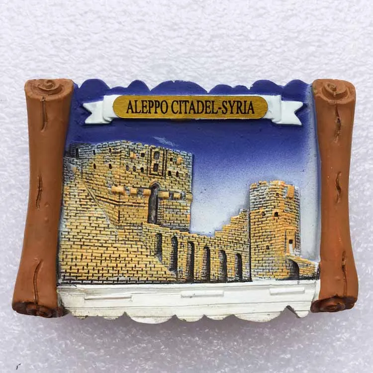 

QIQIPP World hot spot Middle East tourism Memorial refrigerator paste Aleppo Castle historic site tourism companion gift