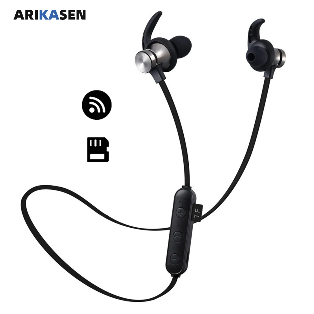 Arikasen bluetooth MP3 плеер с расширенной памятью спортивный беспроводной наушники Walkman