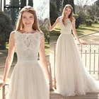 Lakshmigown свадебное платье в стиле бохо 2021, Пляжное кружевное свадебное платье, свадебное платье принцессы, белоеLvory на пуговицах, платье для невесты
