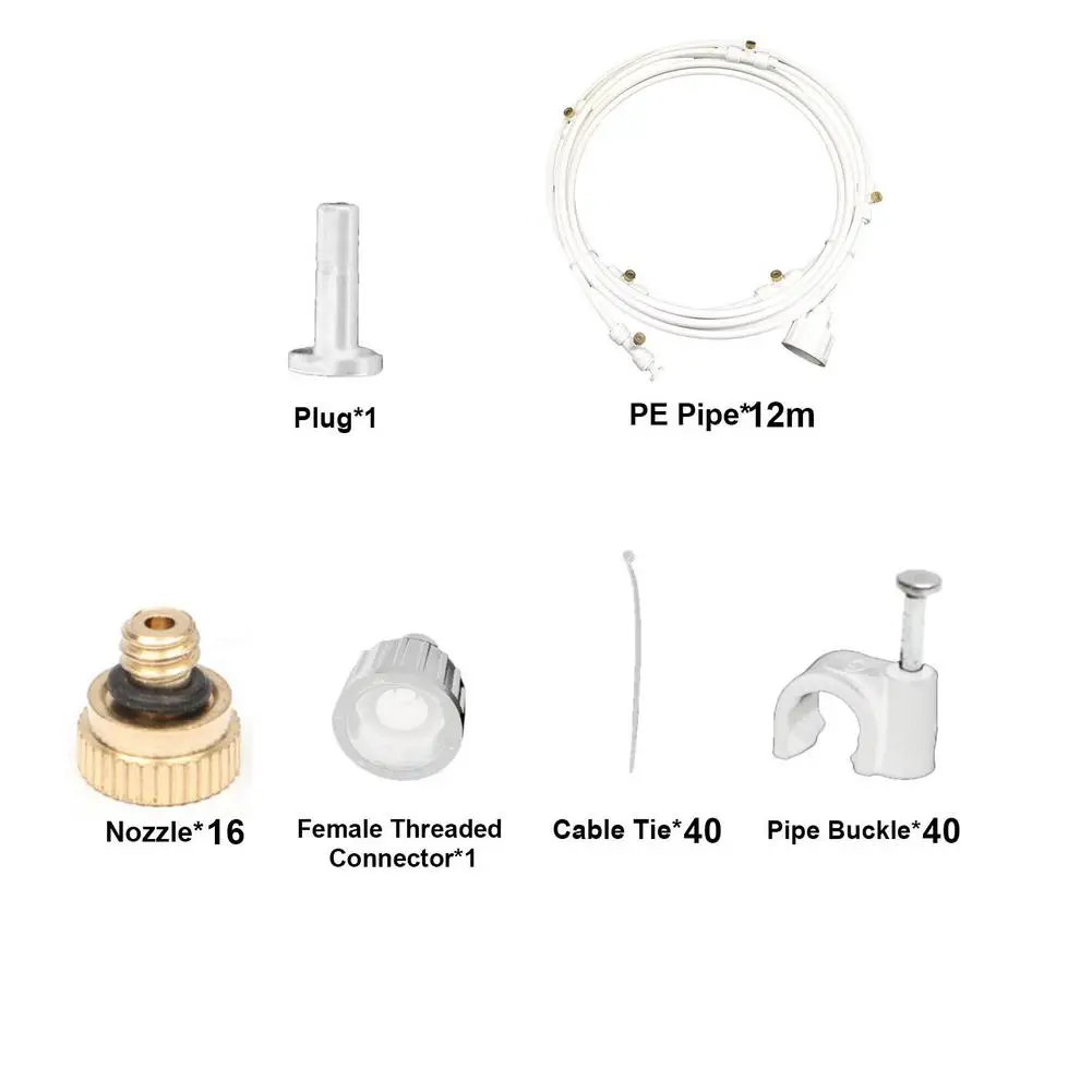 

Misters Cooling Water Spray System Garden Lawn Watering Irrigation Fog Mist Sprayer Patio Yard Mister Nozzles Cooling System