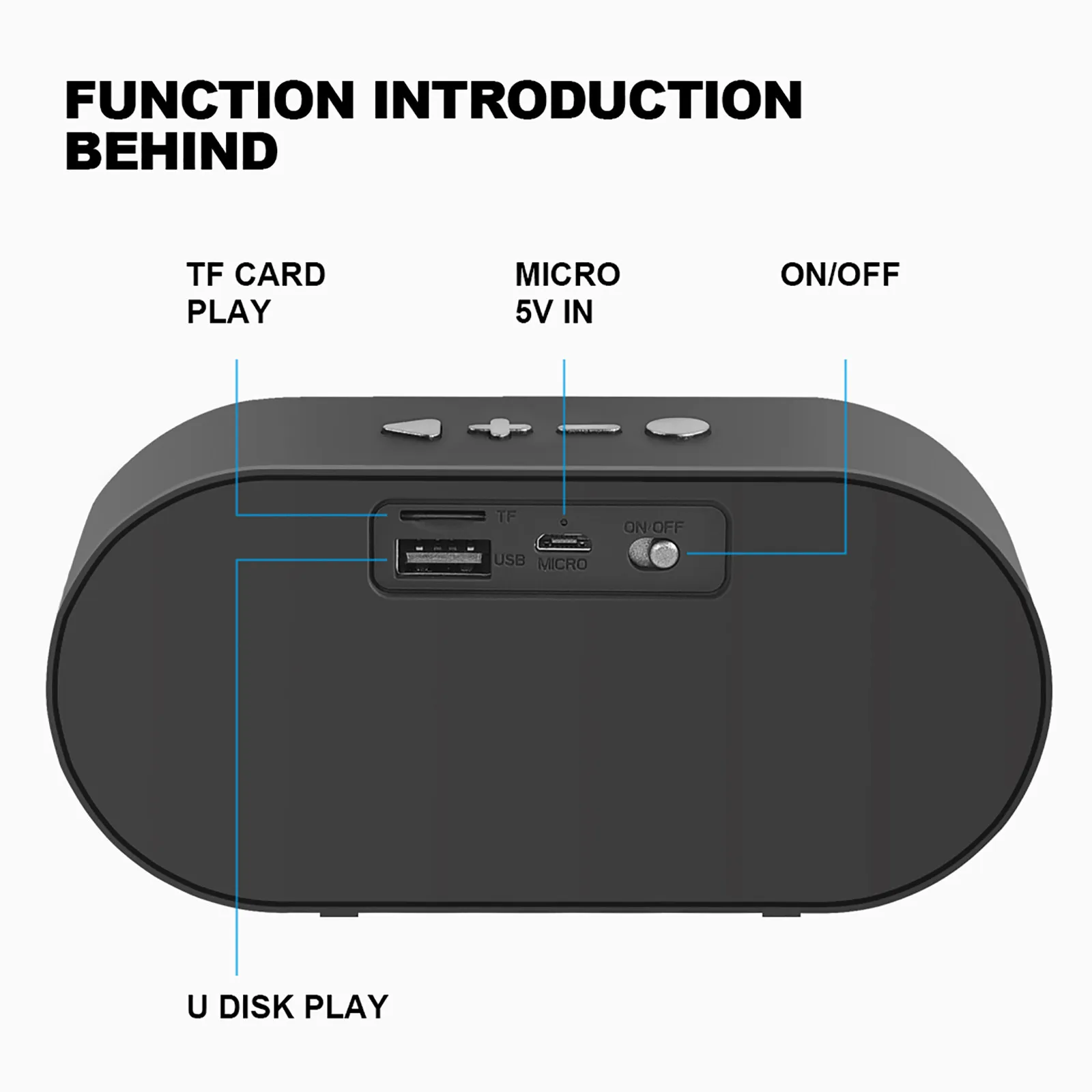Портативный Bluetooth аудио Hifi сабвуфер 5 Вт Мощный Ndfeb гудок + утолщенная бас