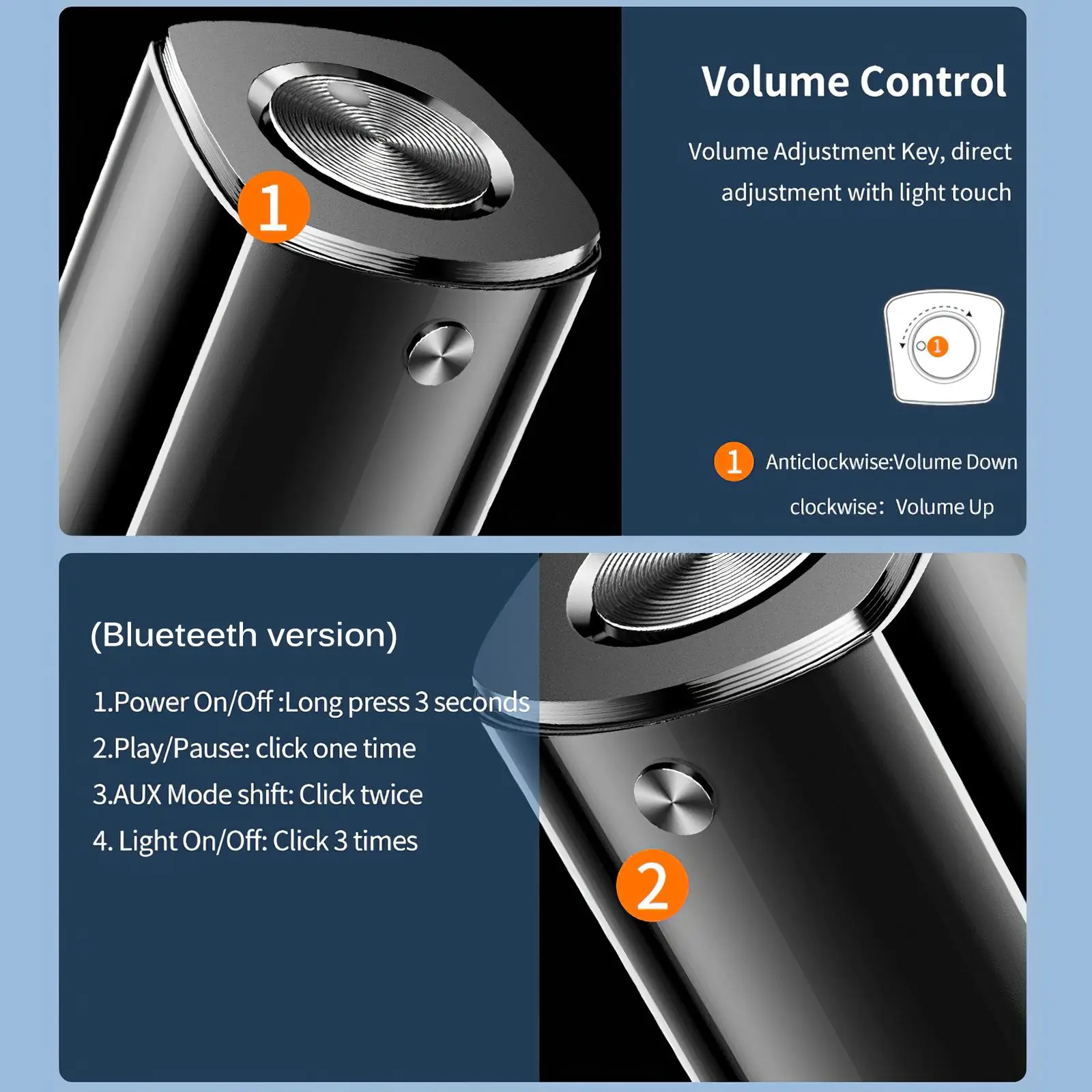 

Bluetooth 5.0 Bass Speaker Stereo Speaker Bar Portable Space-Saving Bass Speaker For PC Smartphones Laptops