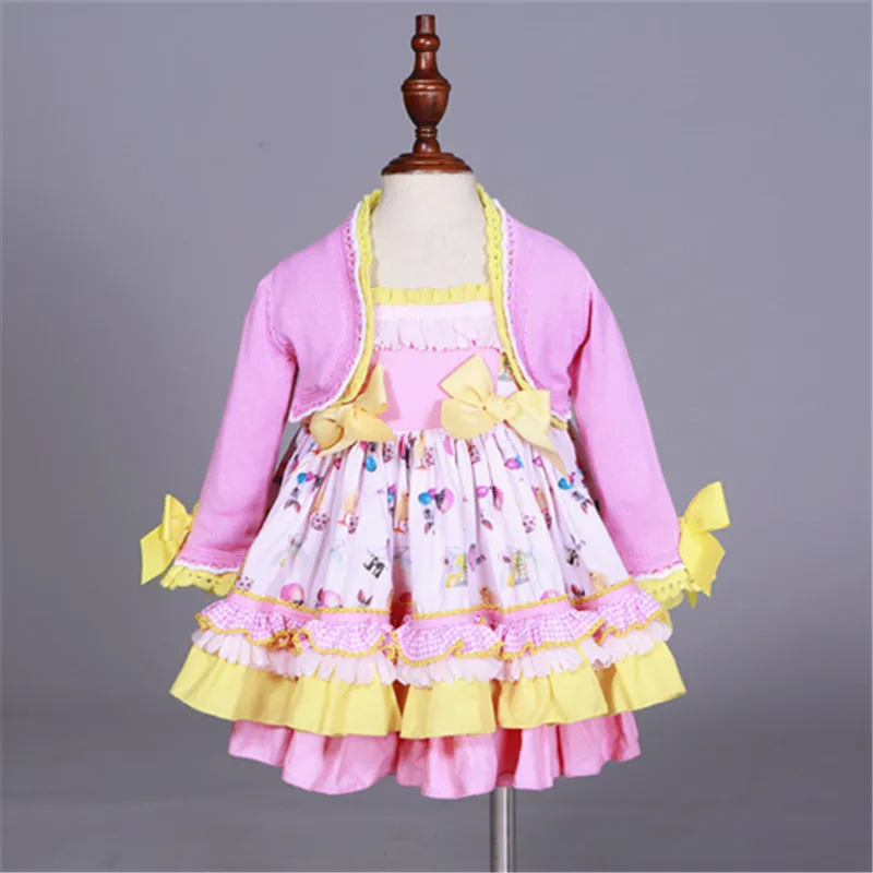 Summer 2020 Spain Kids Boutique Dress Baby Girl Frocks Infant Spanish Princess Ball Gown Birthday Wedding Party Outfit | Детская одежда