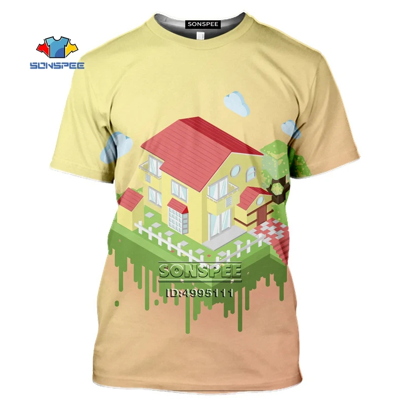 

SONSPEE Anime Ponyo on the Cliff Men's T-shirt Cartoon Cute Boy Girl Summer Casual Harajuku Tshirt 3D Print Hip Hop Tee Tops