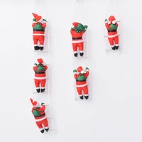 christmas tree decoration pendant drop ornaments father christmas santa claus climbing ladder string doll figures oxford cloth