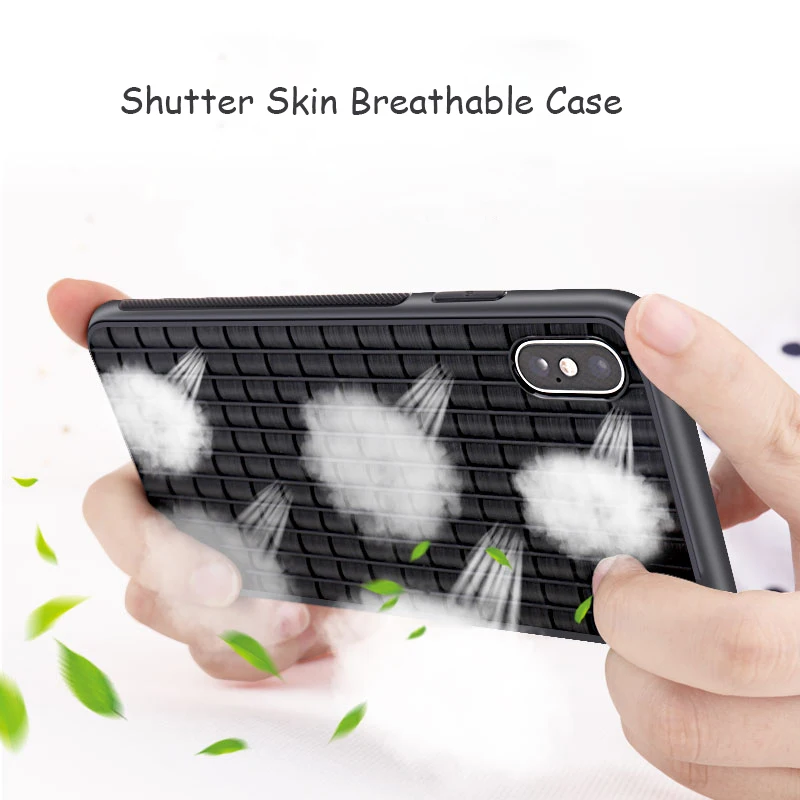 Case For iPhone X Xr Xs Max Cover Fashion Breathable Shutter Skin Heat dissipation Slim 7 8 Plus 6 6S |