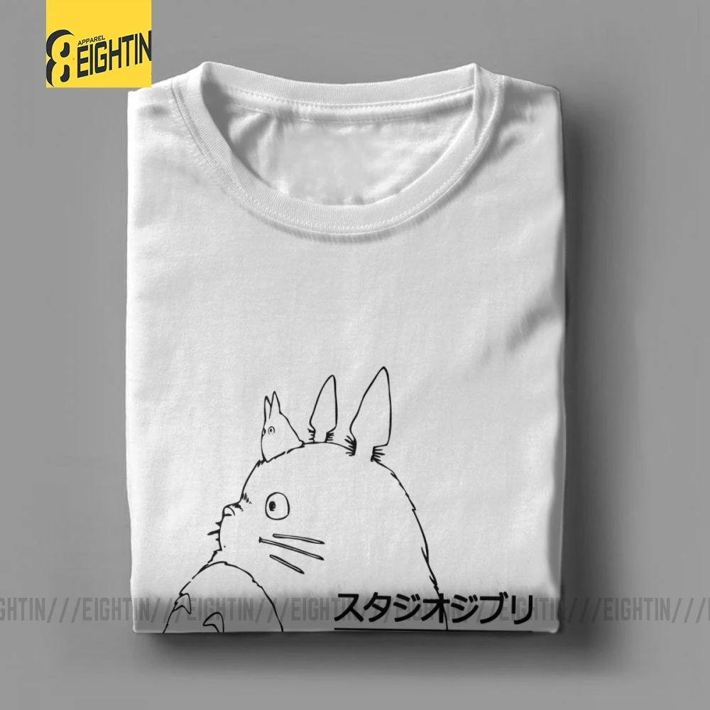 My neighit Totoro Studio Ghibli TotoroT-футболки Хаяо Миядзаки, мужские футболки с коротким рукавом, летняя одежда, футболки из чистого хлопка