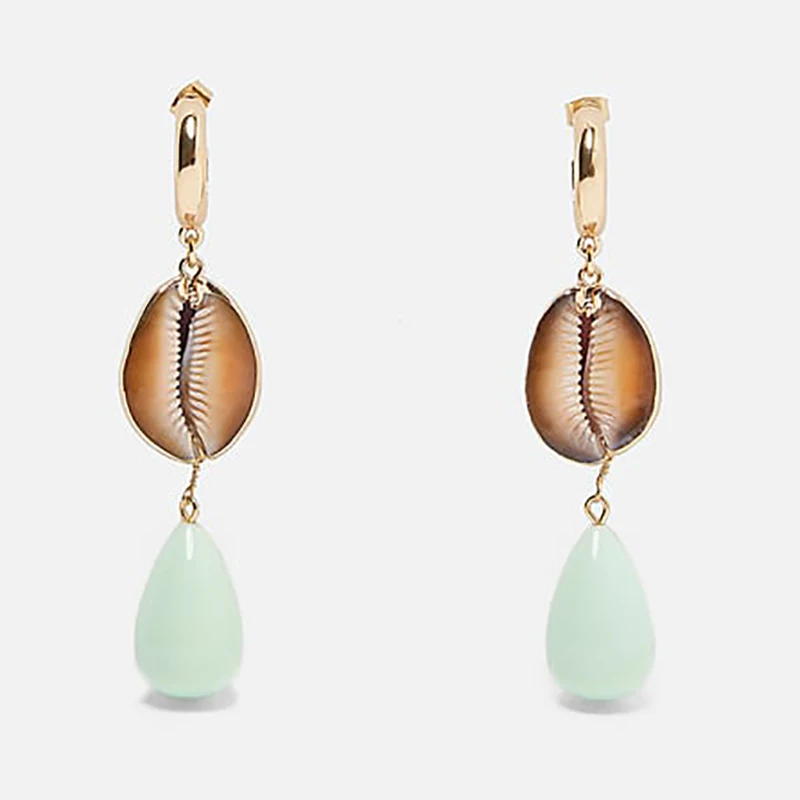 Классические серьги подвески в виде ракушек для женщин корейские модные