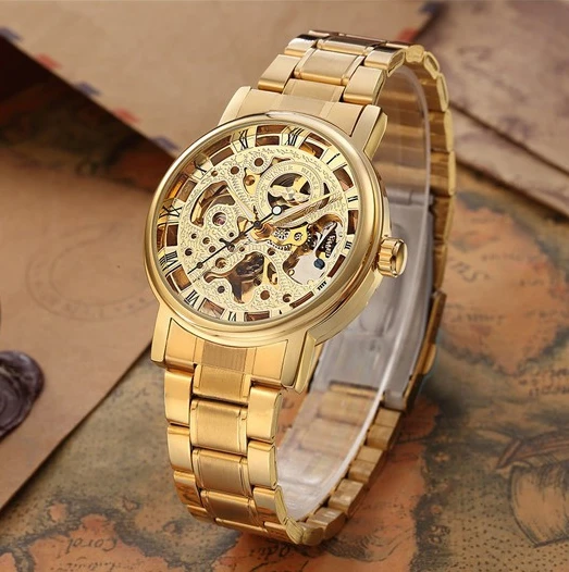 Часы-скелетоны мужские из нержавеющей стали | Наручные часы