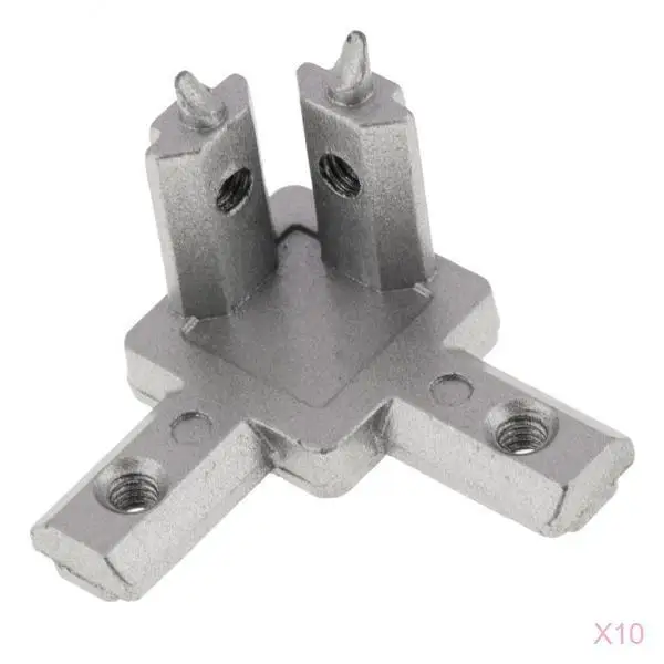 10pcs Aluminum Profile 2020 Series Extrusion 3-way Corner Joint Connector | Компьютеры и офис