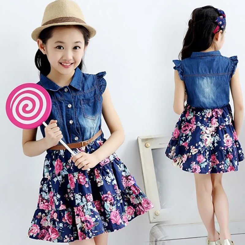 Детское вечерние ное платье для девочек детская одежда Новинка лета 2019 года