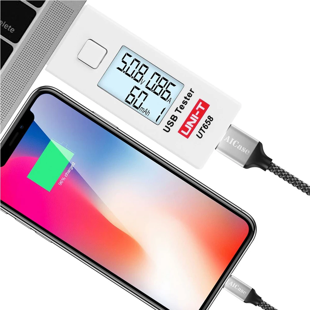 UNI T UT658B мобильный телефон ноутбук U диск монитор питания Зарядка AC/DC Емкость