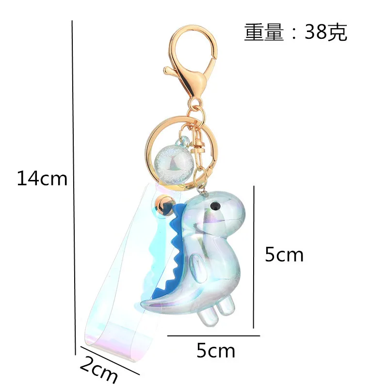 

New Acrylic Dinosaur Doll Keychain Cute Animal Charm Key Chains Creative Car Bag Pendant Keyring for Women Men Gift Keychains