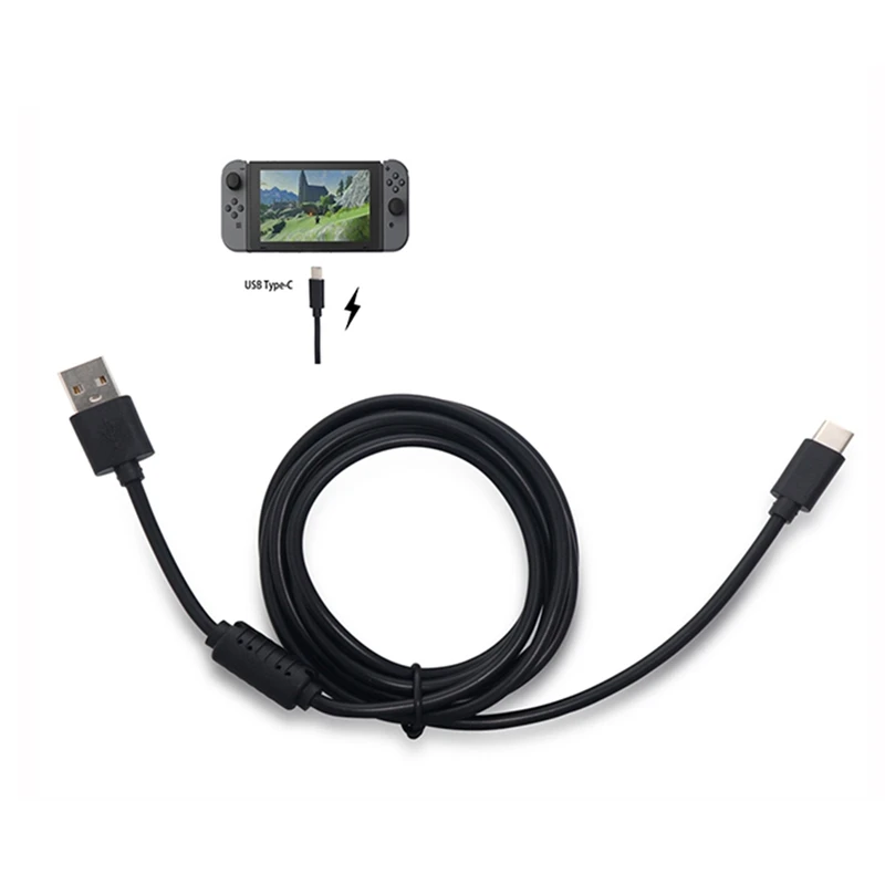 1 8 м Тип C зарядка через USB кабель Шнур для Nintendo Switch игровая консоль Зарядное