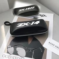 for kawasaki ninja zx14r zx 14r zx14 zzr 1400 custom pattern black leather sunglasses glasses box case motorcycle accessories