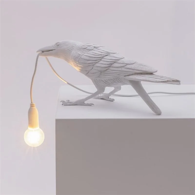 

Designer Resin Bird Lamp LED Nordic Wall Lamps for Home Living Room Bedroom Bird Lights Home Decor Black Bird Wall Light Fixture