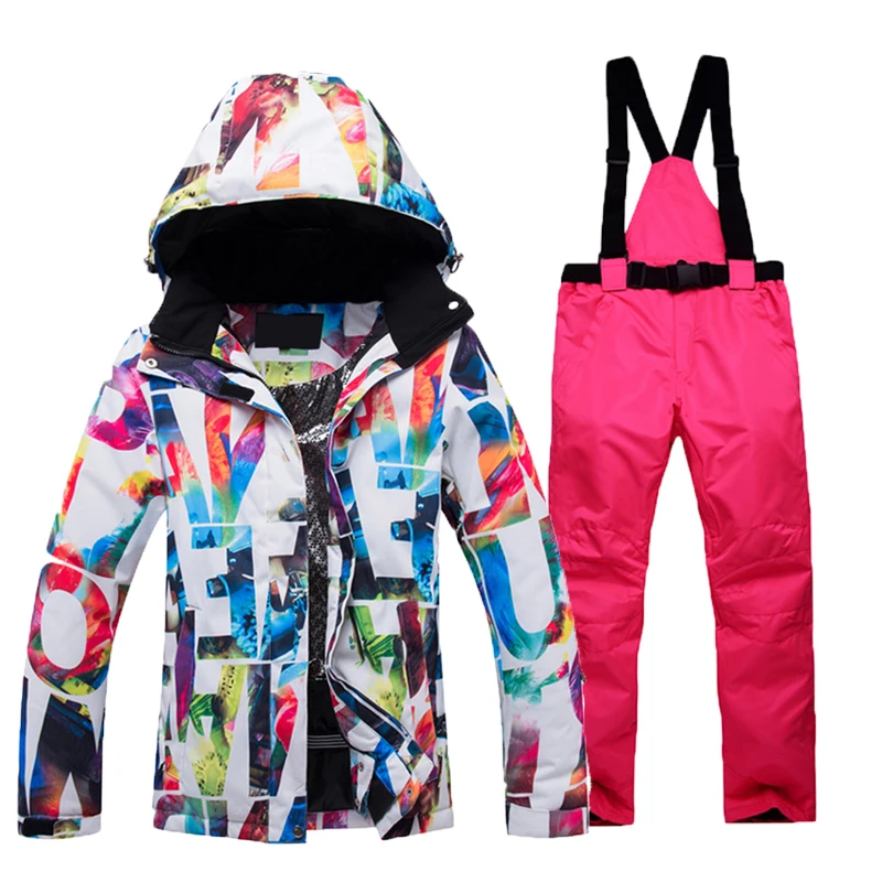 Новинка толстые теплые лыжные костюмы для женщин водонепроницаемые