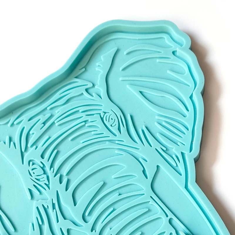 

Elephant Head Tray Epoxy Resin Mold Coaster Silicone Mould DIY Crafts Clay Soap Candle Home Decorations Casting Tools