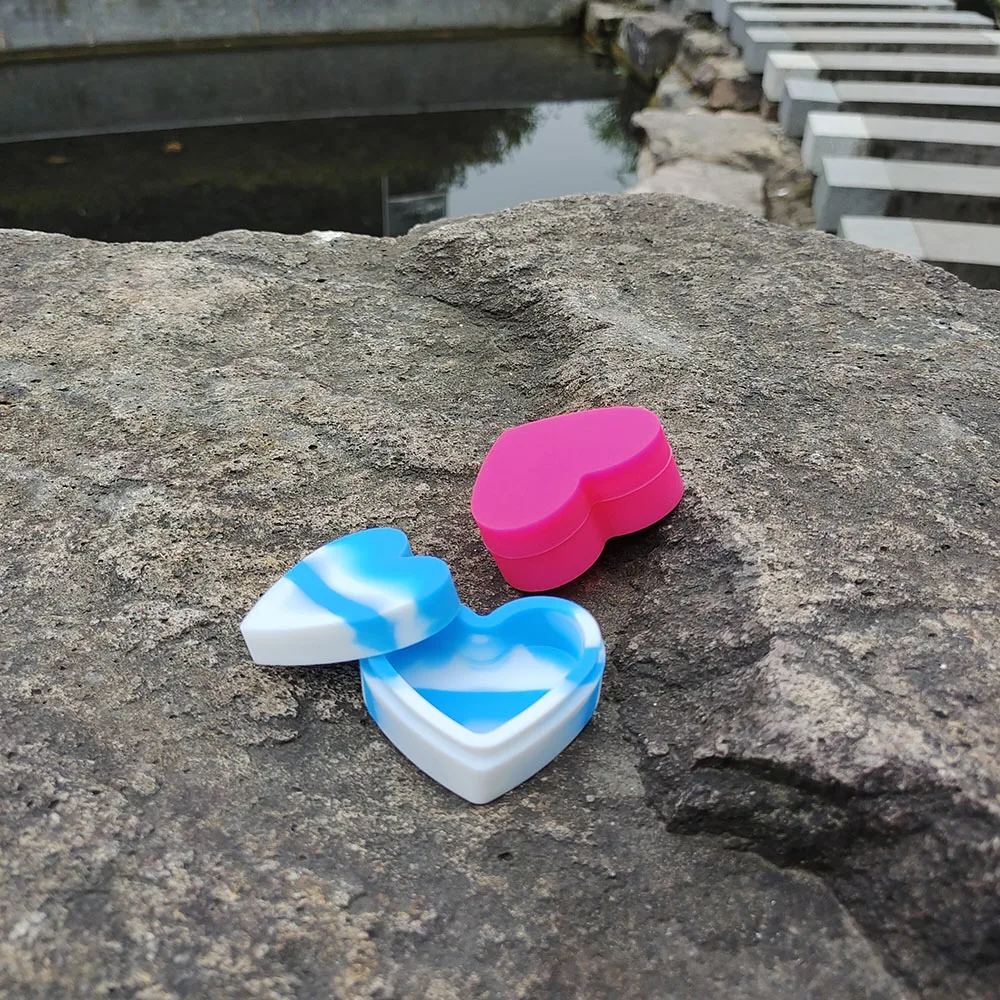 HORNET LOVE Heart форма воска масляная банка 18 мл объем FDA силиконовая восковая емкость