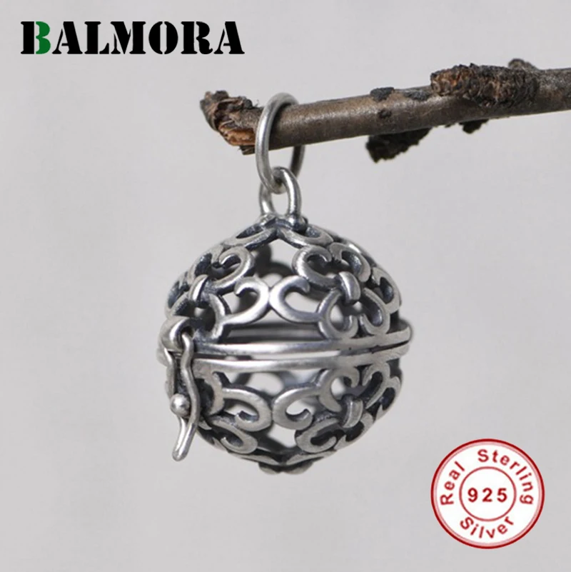 BALMORA Оригинальный кулон из чистого серебра 925 пробы для женщин и мужчин Ретро