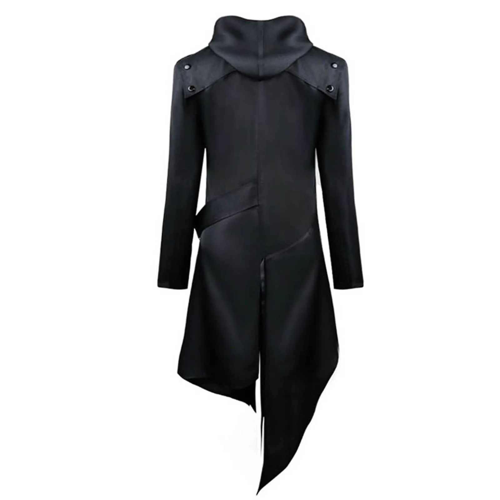 Мужской модный черный Для мужчин с застежкой молнией асимметричное худи ретро