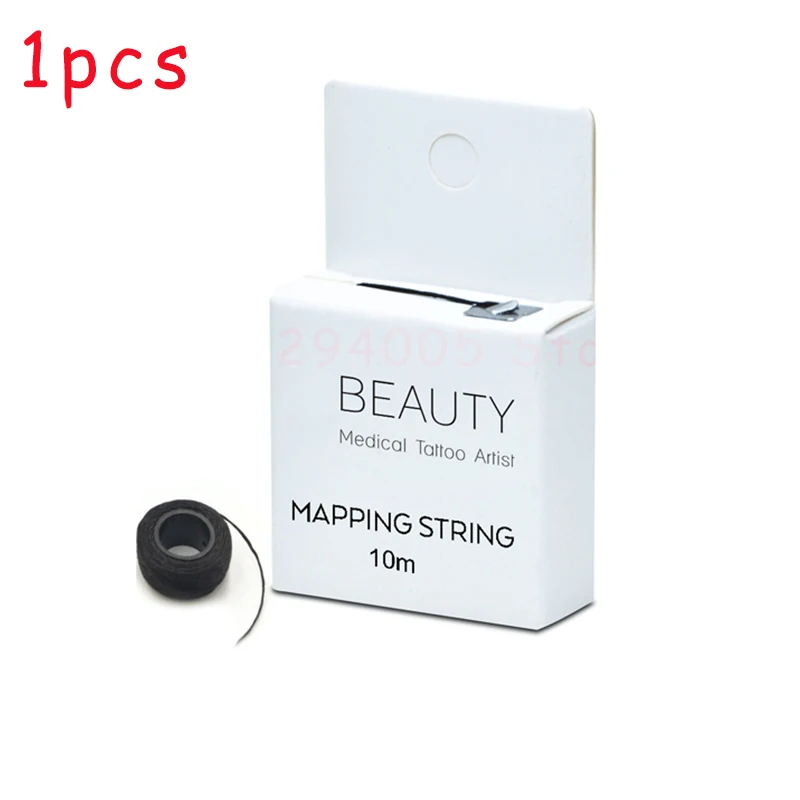 Microblading MAPPING STRING Pre-Inked брови маркер нить татуировки брови на точка 10 м MPRO нет необходимости пигментного позиционирования инструмент - Цвет: 1PCS white