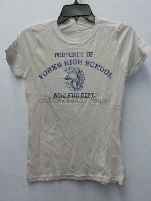 

Juniors Womens Twilight Saga New Moon Forks High School Gray Tshirt New #13177V