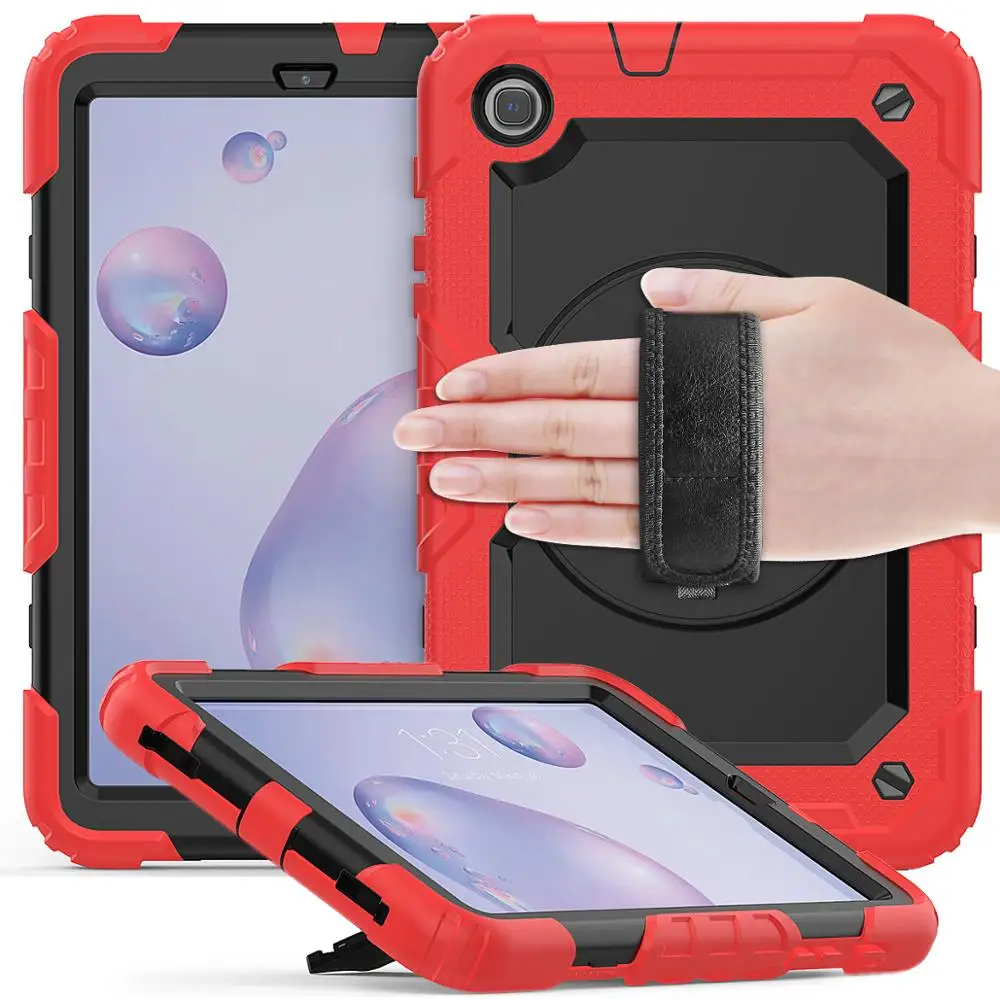 

Kickstand Protective Cover Screen Protector Tablet Case Pencil Holder Shoulder Strap for Samsung Galaxy Tab A 8.4 inch 2020 T307