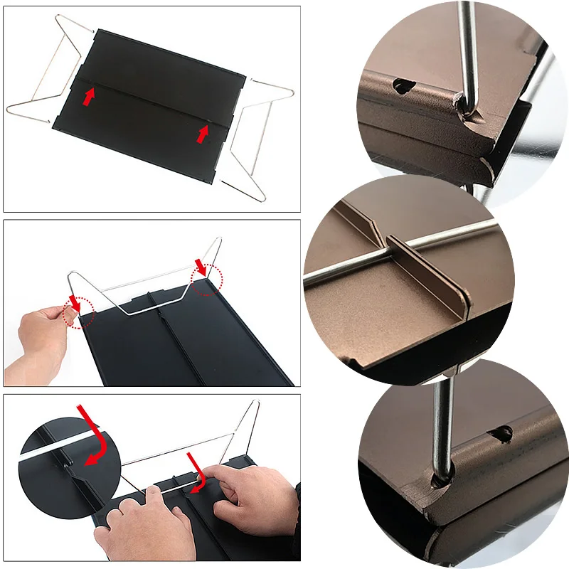 Мини складной алюминиевый стол портативный открытый барбекю кемпинг мебель