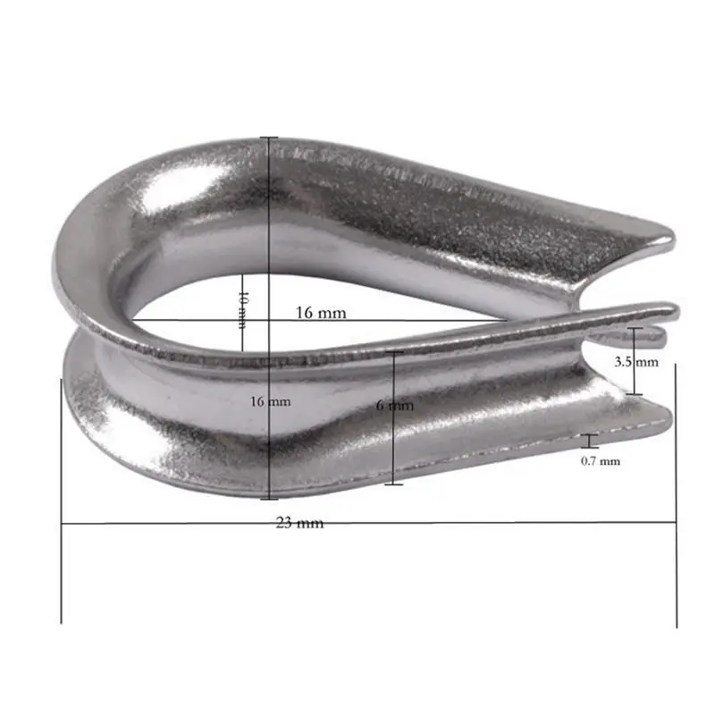 

4 x Stainless Steel - 3mm Wire rope loop Rope Thimbles